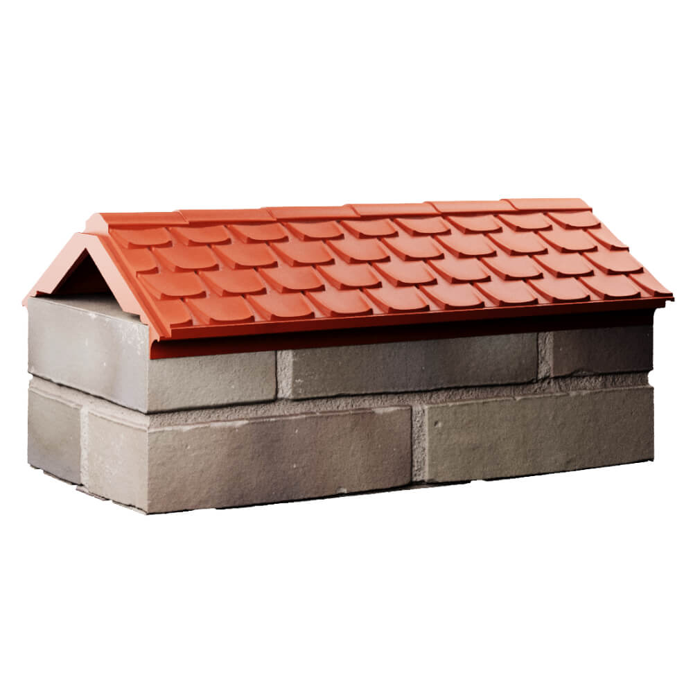 Парапет Zking Эльбрус Красный с посадкой на 1 кирпич (255мм) Кемерово фото