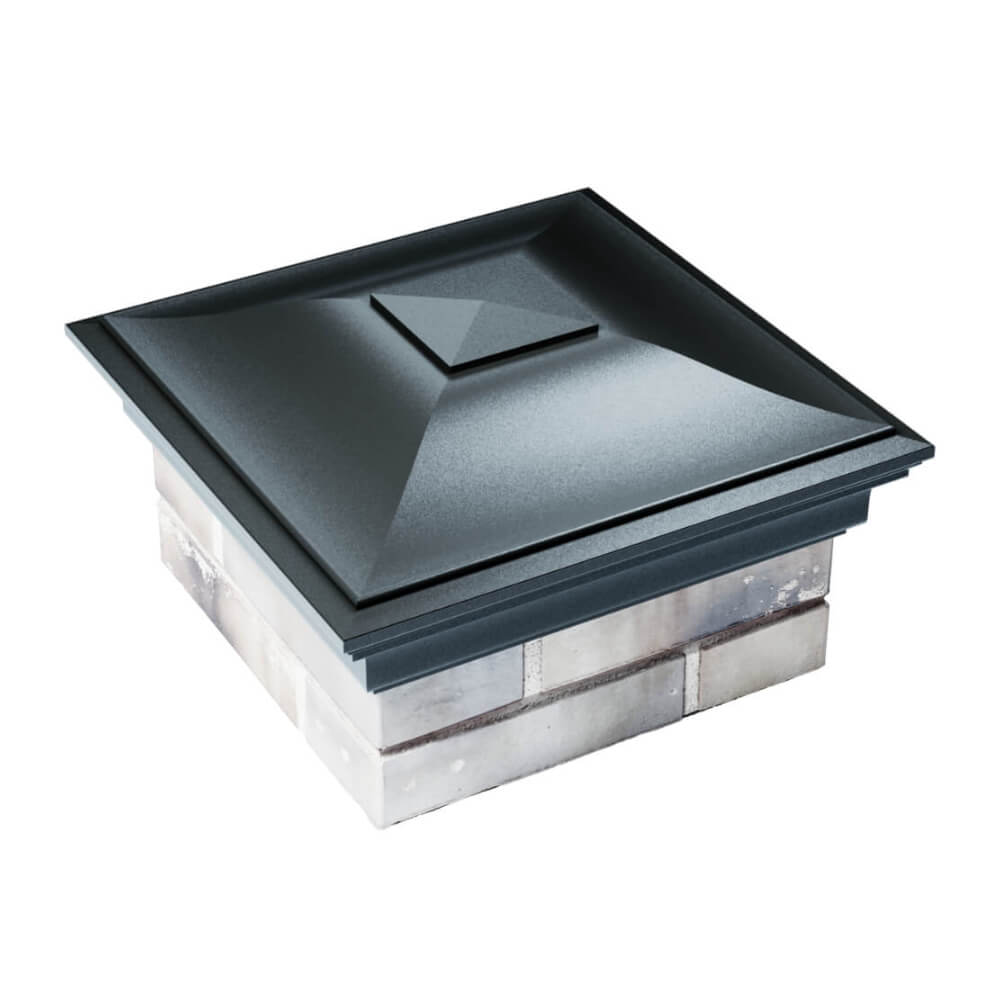 Колпак Zking Монблан Черный на столб 1.5х1.5 еврокирпича 0.7НФ (355х355мм) в Кемерово фото