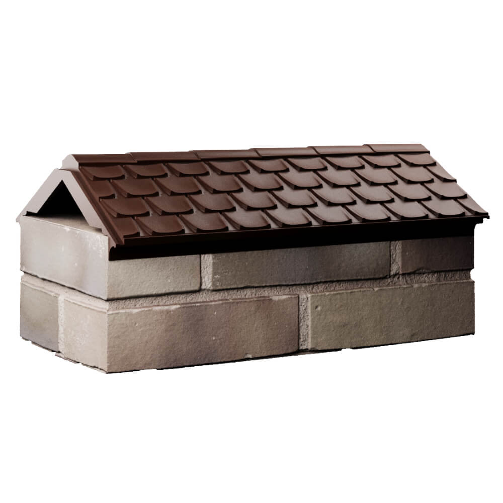 Парапет Zking Эльбрус Коричневый с посадкой на 1 кирпич (255мм) Кемерово фото